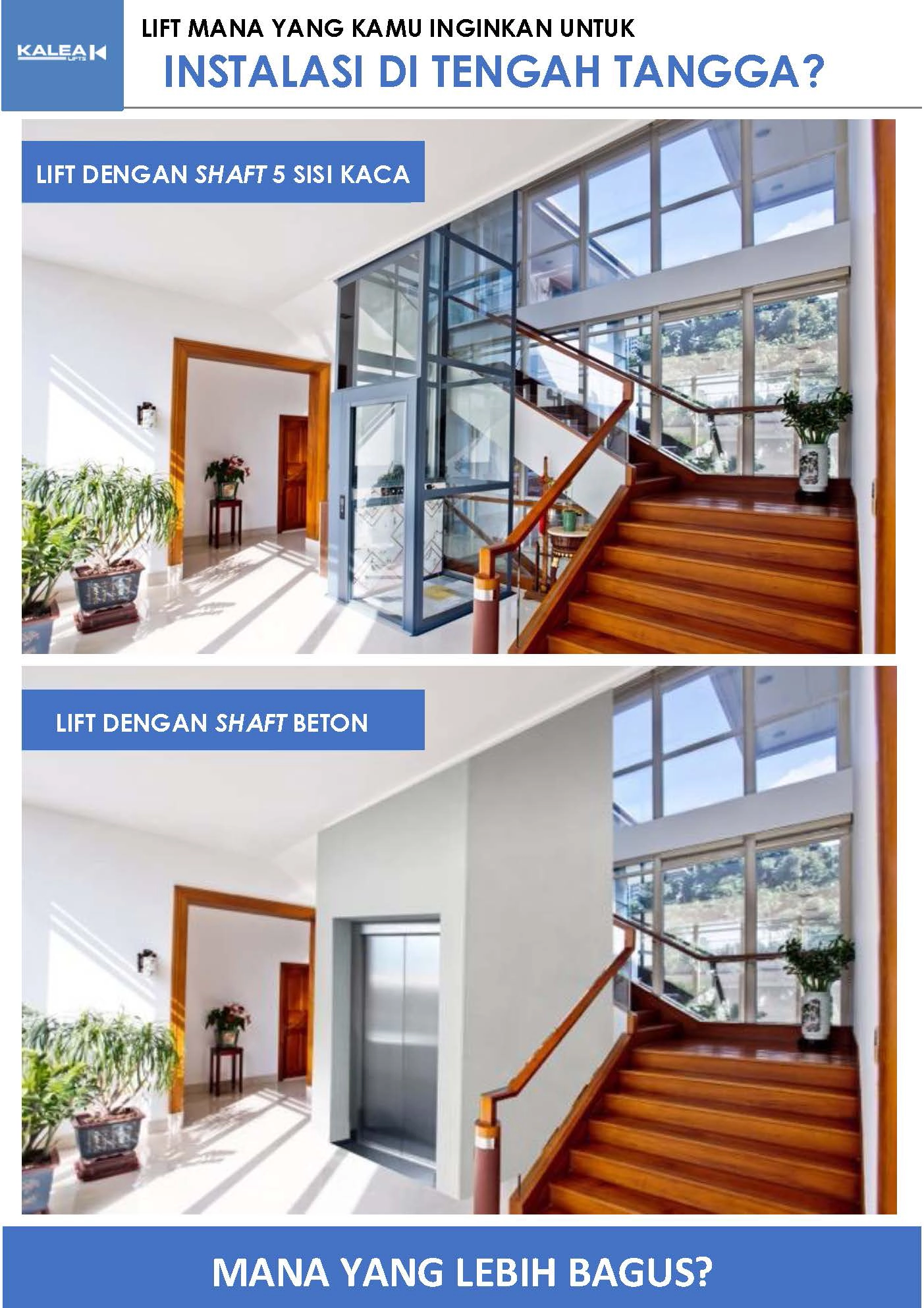 Lift Rumah dengan Shaft Kaca VS Shaft Beton: Perbedaan Desain, Privasi, dan Perawatan 3 1 2